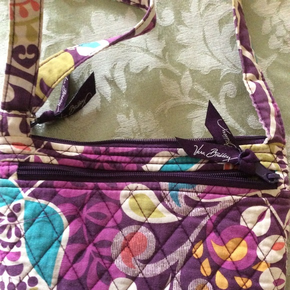 Vera Bradley Bag plum paisley small hipster style - Picture 6 of 14